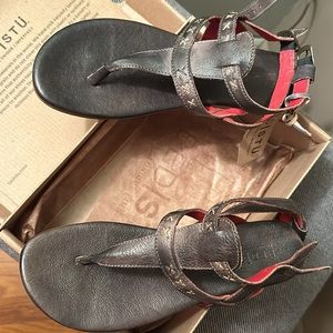 Bed Stu moon leather sandals NWT  black 9